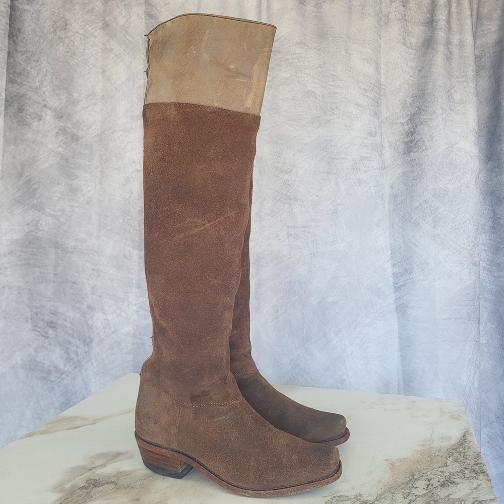 Juicy Couture Over Knee High Square Toe Suede Western Boots Women's Size 6
